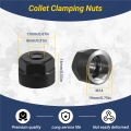 4Pcs Collet Clamping Hex Nuts, for CNC Milling Chuck Holder Lathe. 
