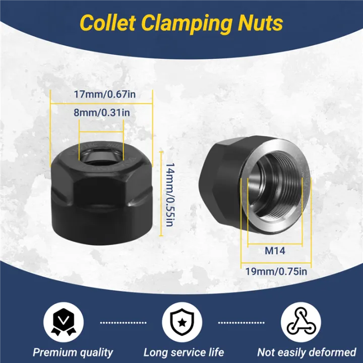4Pcs%20Collet%20Clamping%20Hex%20Nuts,%20for%20CNC%20Milling%20Chuck%20Holder%20Lathe%20-%20Image%202