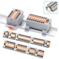 High Quality PTFIX 2.5mm Push-in Terminal Block Connector 2/3/4/5/6/7/8/9/10P Connection with Fixing Hole Wire Electrical Connectors One In Multiple Out Wire Splitter Mount On Din Rail. 