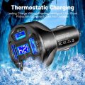 Car Charger Digital Display Fast Charging 12-24V Smart Phone USB MultiPort Adapter 3.1A Mobile Charger Auto Interior Accessories. 