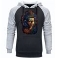 Binay Embroidery   Black/Grey Sweatshirt Hoodie with Buddha Printed For Men & Women. 