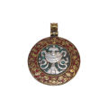 Brass Silver Gold Plated Auspicious Symbol kalash Locket. 