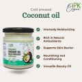 PK Organic Extra Virgin Coconut Oil – Cold Pressed 500ml, 180ml, 100ml | Baby & Skin Care | Made in Nepal for Maximum Purity & Freshness | Chemical-Free, No Additives, Unrefined | 100% Pure, Premium quality Coconut oil. 