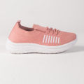 Peach Color Flynite Ladies Shoes White Soul With Lace for Women. 