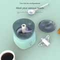 2 in 1 Rechargeable Mini Food Processor with 3 Stainless Steel Blade and Whipper. 