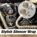 Royal Enfield\Bullet Bike Silencer Wrap Rope Black Multicolor. 