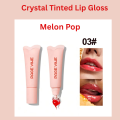 PAGE VINE Crystal Tinted Lip Gloss Juicy Lip Balm Lipstick Moisturizing Nourishing Glossy Lip Gloss Removing Dead Skin Exfoliating Lip Oil Lips Makeup. 