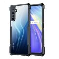 Realme 6 / Realme 6i India (Same Size-Side Fingerprint) Clear Transparent Bumper Black Cover Case -Non Yellowing. 