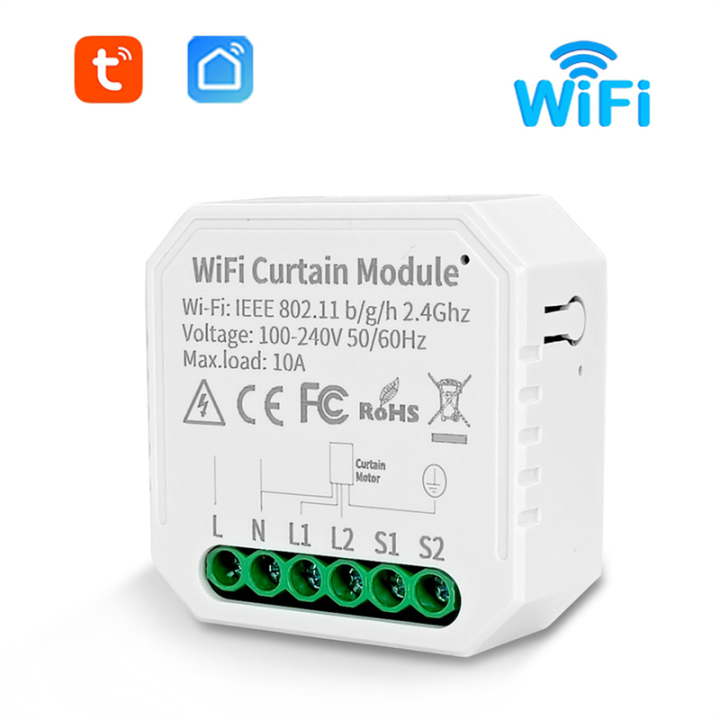 1%20PCS%20Tuya%20WIFI%20Smart%20Curtain%20Module%20Switch%20APP%20Remote%20Control%20White%20Plastic%20for%20Alexa%20Home%20Voice%20Control%20-%20Image%205