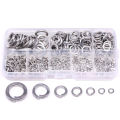 304 Stainless Steel Spring Lock Washer Set (410-Pcs,8-Size). 