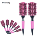 Wenefang Salon Pink Round Wooden Curling Comb Brushes Boar Bristle Mix Nylon 2025 New Round Rolling Brush Professional Hair Fluffy Stylin Supplies. 