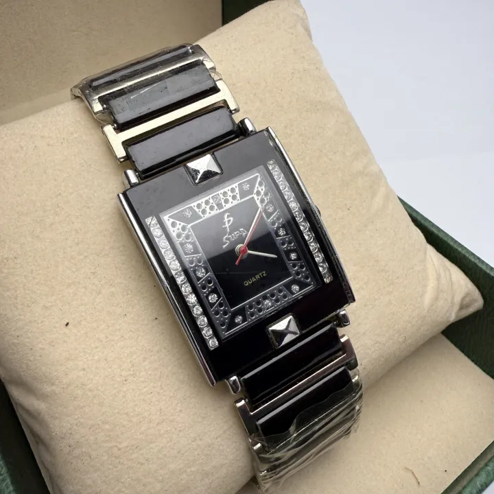 Water%20Proof%20Square%20Shape%20Stainless%20Steel%20Full%20Black%20Color%20Stylish%20And%20Attractive%20Design%20Quartz%20Watch%20For%20Women%7C%7C%20Sold%20By%20Time%20Plaza%20-%20Image%203