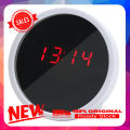 Mini Desktop Digital Clock LED Display Mirror Electronic Noiseless Table Alarm. 