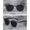 Retro UV Protection Wood Grain Sunglasses Outdoor Street Photography Square Frame Sun Glasses Shades for Women & Men. 