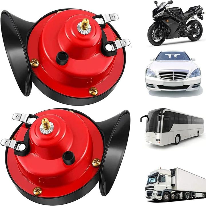 2Pcs%20Motorcycles%20Modification%2012V/24V%20Loud%20Car%20Horn%20300DB%20Super%20Loud%20Air%20Horns%20Replacement%20Kit%20Red%20Waterproof%20Motorcycles%20Speaker%20Universal%20-%20Image%206