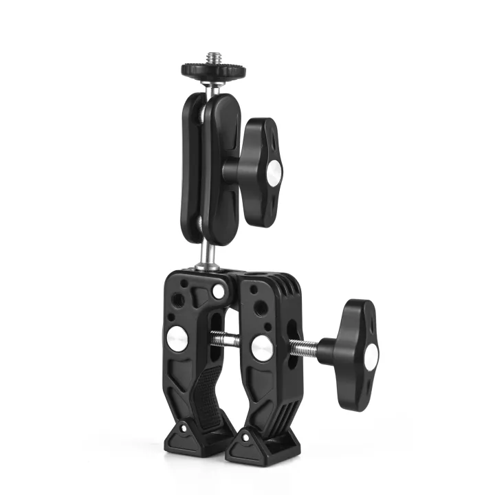 Multi-functional%20Super%20Clamp%20Aluminum%20Alloy%20with%20Dual%20360%C2%B0%20Rotatable%20Ballhead%201/4%20Inch%20Screw%20Connection%201/4%20Inch%20&%203/8%20Inch%20Threads%201.5kg%20Load%20Bearing%20-%20Image%206