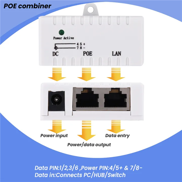 Poe%20Poe%20Injector%20Rj45%20Dc%205.5Mm%20x%202.1Mm%20Adapter%20Connector(White)%20-%20Image%204