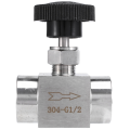 1/2 Inch Equal Female Thread 304 Stainless Steel Flow Control Shut Off Needle Valve. 