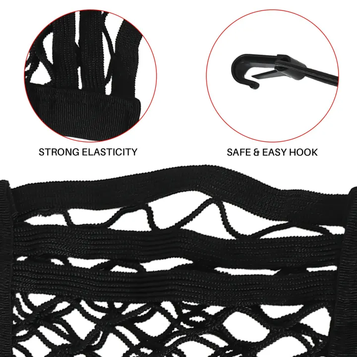 NAMUNY%203-Layer%20Car%20Mesh%20Organizer,%20Stretchable%20Seat%20Back%20Net%20Bag,%20Barrier%20of%20Backseat%20Pet%20Kids,%20Cargo%20Tissue%20Purse%20Holder,%20Driver%20Storage%20Netting%20Pouch%20-%20Image%202