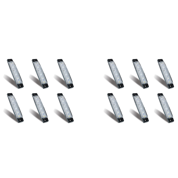 12X Marine Boat 6 LED Lamp White Cabin Deck Courtesy Light Stern Transom Lights