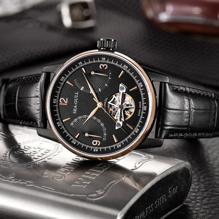2024%20Seagull%20Men's%20Watch%20Automatic%20Mechanical%20Watch%20Business%20Casual%20Hollow%20Flywheel%20Multi-Function%20Dial%20Wristwatch%20Reloj%20219.327%20-%20Image%204