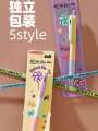Japan TANOSEE Gel High-Value Color-Block Dopamine Color Large Capacity Exam Student Signature Girly J15 Black Pen Zebra Style. 