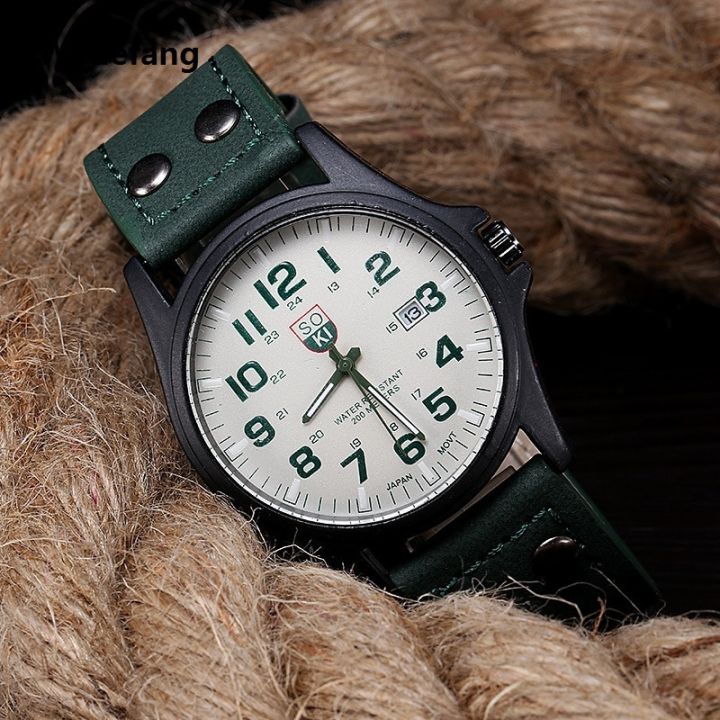 Wenefang%20SOKI%201pc%20Men%20Brown%20Quartz%20Watch%20With%20Circular%20Watch%20Sales%20promotion%20Dial%20Pointer%20Leather%20Date%20For%20Sports%20Daily%20-%20Image%205