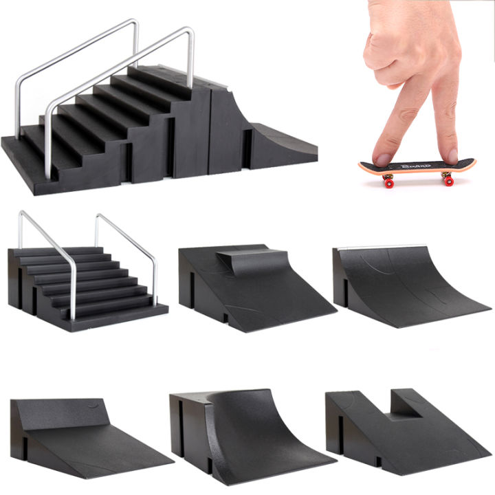 Finger Skateboards Toy Set Mini Training Skating Board with Ramp Track EATOP