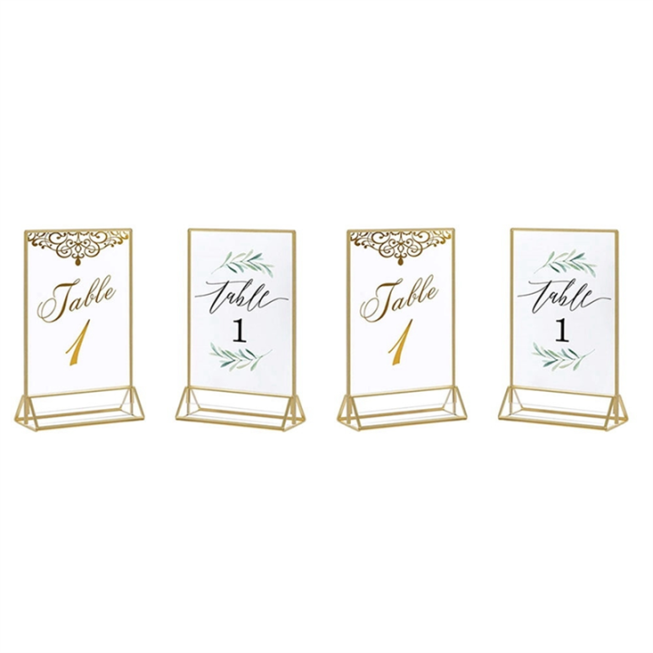Acrylic%20Sign%20Holder%20Gold%20Picture%20Frame%20Double%20Sided%20Clear%20Display%20Stand,%20Gold%20Acrylic%20Frames%20for%20Home%20Shop%20Restaurant%20Easy%20Install%20Easy%20to%20Use%20-%20Image%205