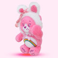 Carebears Rainbow Bear Plush Pendant Doll Transformed Into Rabbit Ear Keychain Pendant Tetong. 