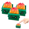 3pcs Dumpster Fire Clickie Fidget Emotional Support Office Desk Decor Keyboard Fidget Clicker Fidget Keychain Fidget Toy CF8. 