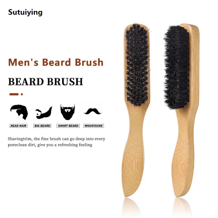 Sutuiying%20Professional%20Boar%20Bristle%20Bamboo%20Men's%20Beard%20Styling%20Brush%20Barber%20Original%20Comb%20Beard%20Brush%20Soft%20Hair%20Cleaning%20Brush%20Broken%20Hair%20Beard%20-%20Image%202