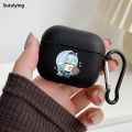 Sutuiying Genshin Impact Anime Cartoon With Hook Case For AirPods 2 3 1 Cases For Apple AirPods Pro 2 Coque Black TPU Soft Earphone Cover. 