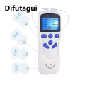 Difutagui High Quality Dual Channel Massager Machine Back Neck Electrode Massage Machine Muscle Fitness Relaxing 8 Modes Electrode Patch Accessories. 