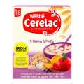 Nestle Cerelac Baby Cereal with Milk 5 Grains & Fruits From 18 To 24 Months 300gm. 