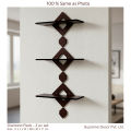 Formica Laminated - Diamond Shaped Best Wall rack Design - 3 pc Set - By Supreme Decor. 