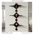 Formica Laminated - Diamond Shaped Best Wall rack Design - 3 pc Set - By Supreme Decor. 