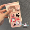 Cute Hello Kitty Love Cartoon Cat Claw 3D DIY Doll Case Compatible for IPhone 13 12 14 16 15 11 Pro Max 7Plus XR 16 7 6 15 6s Plus XS Max X SE2020 16E Dopamine New 2 in 1 Soft Case. 