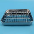 9 Inch Toaster Oven Tray and Rack Set, Small Stainless Steel Baking Pan with Cooling Rack,Dishwasher Safe Baking Sheet. 