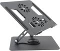 Adjustable 360° Rotaing Portable Foldable Aluminum Alloy Tabletop Laptop Stand with fan. 