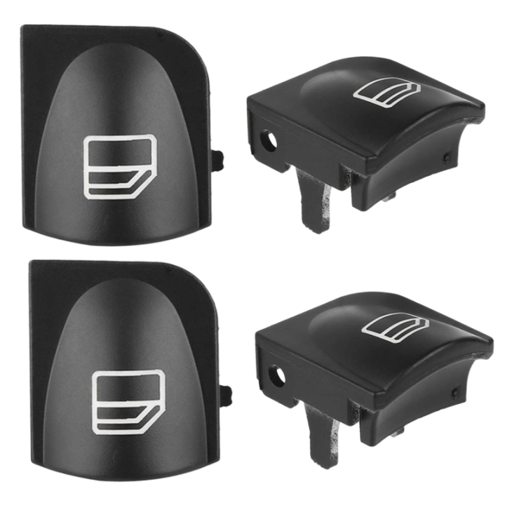 4X Window Switch Button Covers for W203 W208 C Clk Class Front Left+Right Window Switch Repair Button Caps