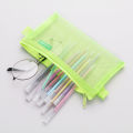 RHS Online Pencil Case Pencil Bag Nylon Transparent Gauze Mesh Pen Pouch Cosmetic Bag Storage Bags. 