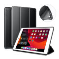 New iPad 10.2 inch Smart Case with Pencil Holder - (9th/8th/7th Gen) Trifold Stand with Shockproof - Black. 