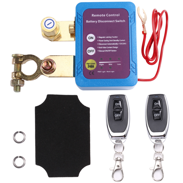 On/off Distance Controle Switch Automatic -Off Battery Disconnect Switch 12V/24V 240A, for Car Boat ...