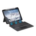 COTECi iPad Keyboard Case for iPad 10.9 inch 10th Generation 2022 Bluetooth Magnetic Detachable Keyboard with Soft Case with Trackpad. 