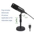 USB Microphone Plug and Play LED Indicator Volume Adjustment Professional Studio Microphone for PC Laptop. 