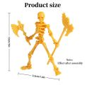 Fun Three-Dimensional Skeleton Action Figure Multi-Articulable Wearable Skull Model Can Movable Multicolor Skeleton Assembly Toys Desktop Decorations. 