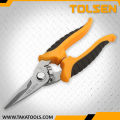 Multi-Functional Stainless steel blade Scissors,  Steel Metal Sheet Cutting Garden Electrician Scissors with Saw tooth Blade tolsen. 