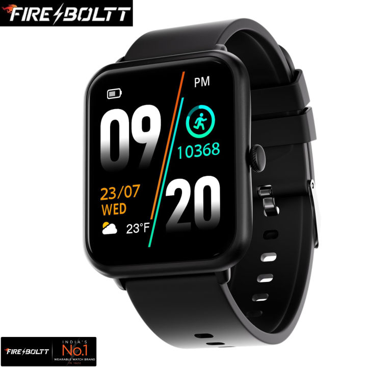 Fire-Boltt Ninja Call Pro Smart Watch Dual Chip Bluetooth Calling, 1.69" HD Display, AI Voice Assistance with 100 Sports Modes, with SpO2 & Heart Rate Monitoring (Black)
