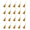 20Pcs Miniature Artificial Mini Straw Brooms with Red Ropes Halloween Straw Decoration Witches Party Decor Toy. 